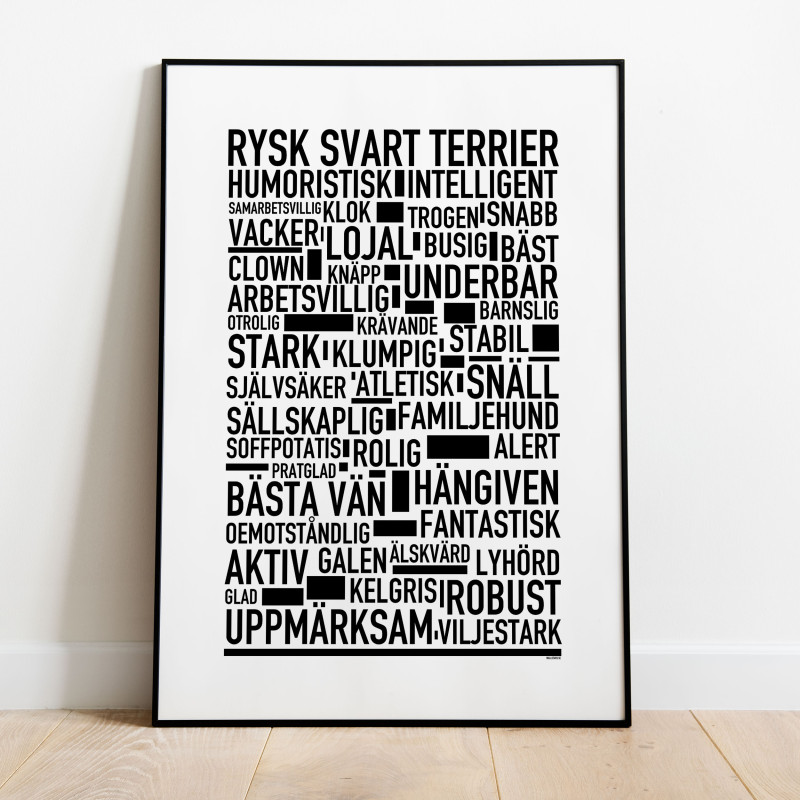 Rysk Svart Terrier Poster