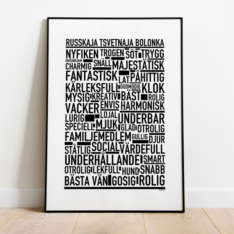 Russkaja Tsvetnaja Bolonka Poster