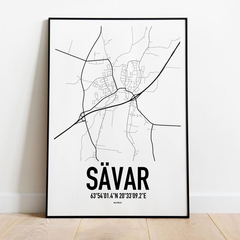 Sävar Karta Poster