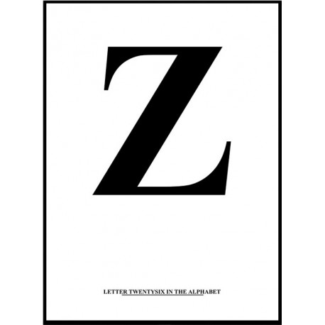 Alfabet Z Poster