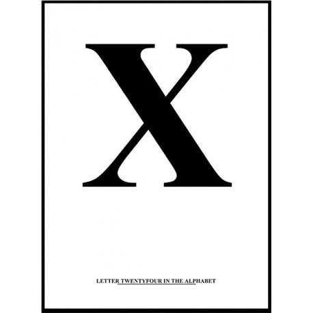 Alfabet X Poster