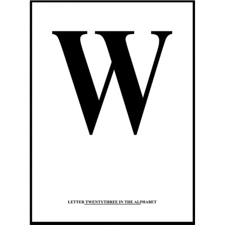 Alfabet W Poster