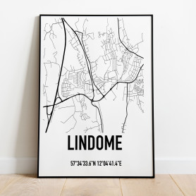 Lindome Karta Poster