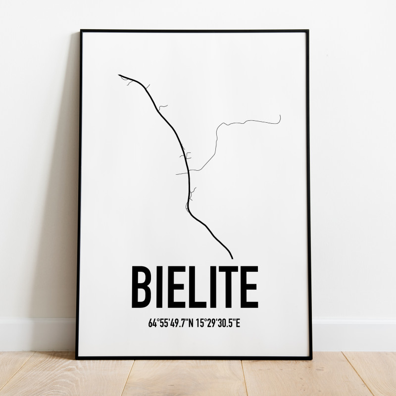 Bielite Karta Poster