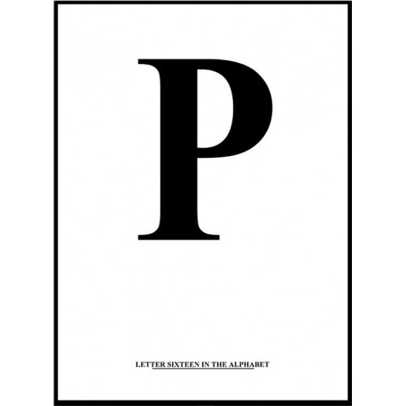 Alfabet P Poster