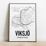 Viksjö Karta Poster