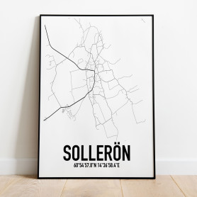 Sollerön Karta Poster
