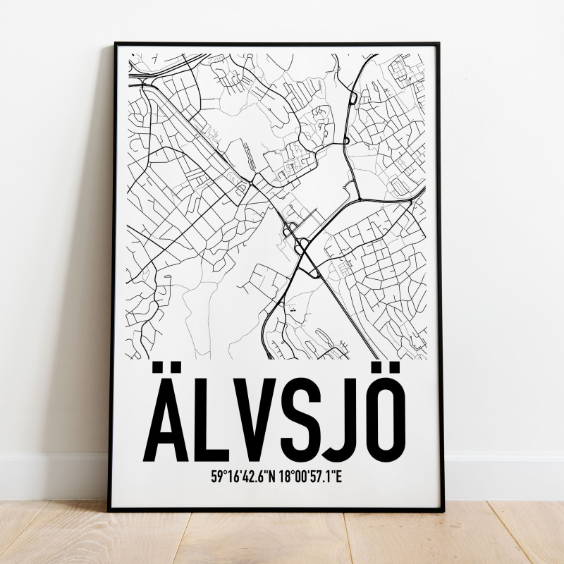 Älvsjö Karta Poster