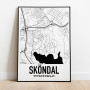 Sköndal Karta Poster