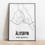 Älvsbyn Karta Poster