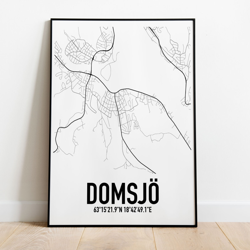 Domsjö Karta Poster