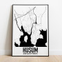 Husum Karta Poster