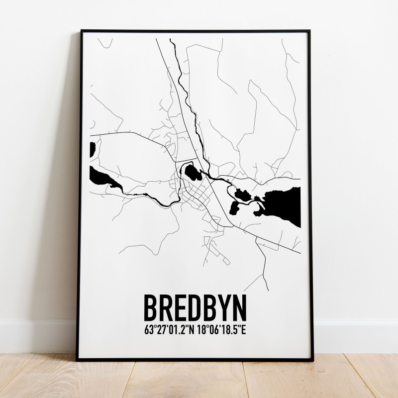 Bredbyn Karta Poster