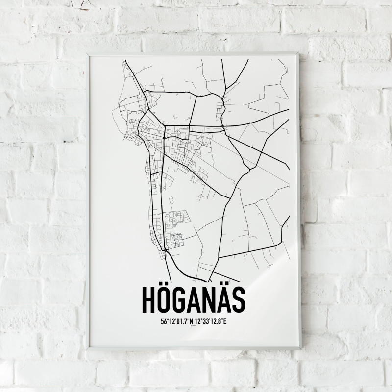 Höganäs Karta Poster