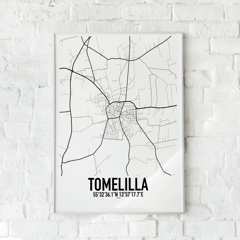 Tomelilla Karta Poster
