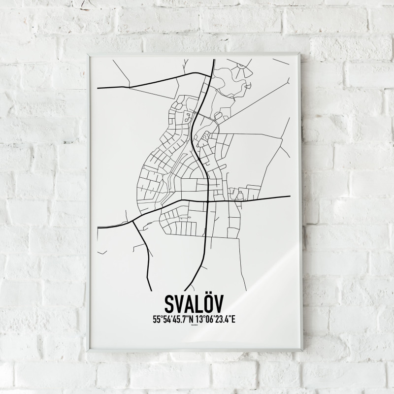 Svalöv Karta Poster