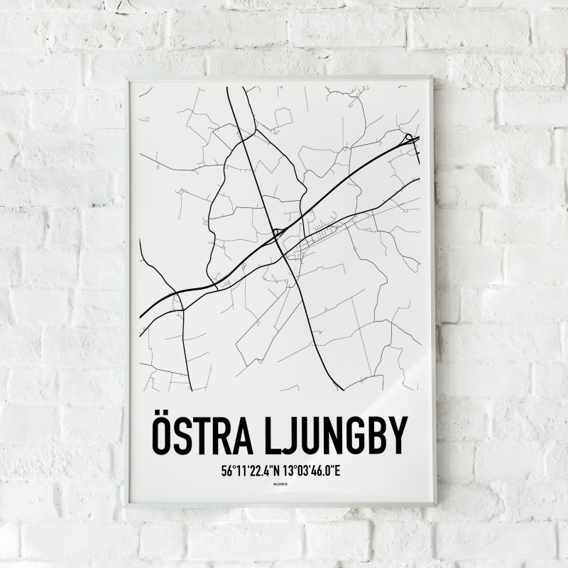 Östra Ljungby Karta