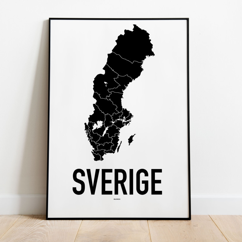 Sverige Karta Poster