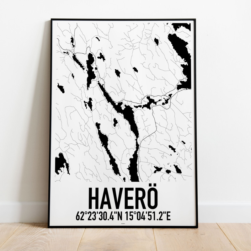 Haverö Karta Poster