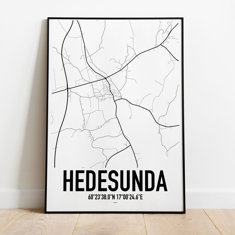 Hedesunda Karta Poster