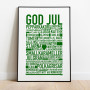 God Jul Grön Poster