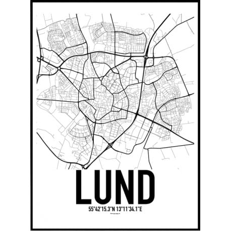 Lund Karta Poster