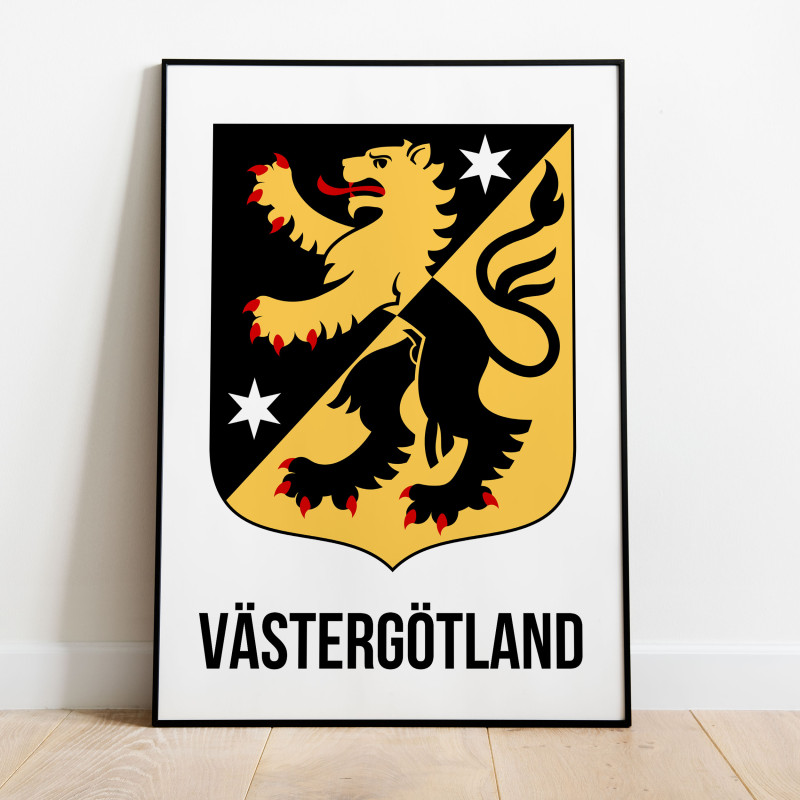 Västergötland Vapen Poster