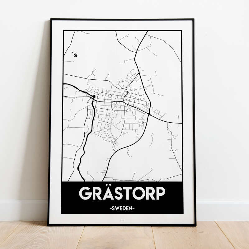 Grästorp Urban Karta Poster