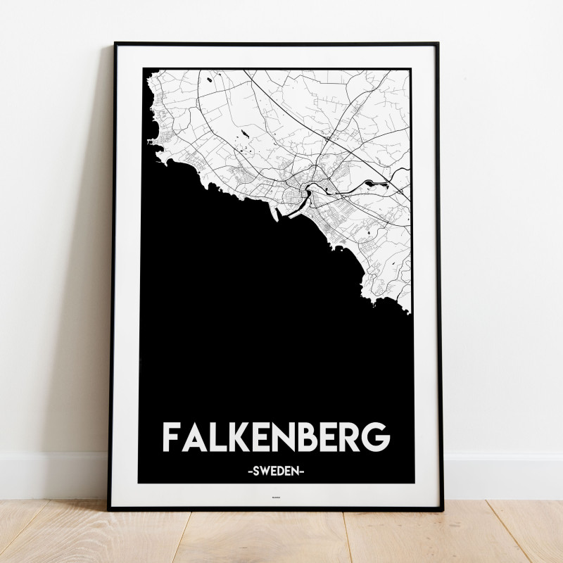 Falkenberg Urban Karta Poster