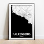 Falkenberg Urban Karta Poster