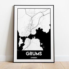 Grums Urban Karta Poster