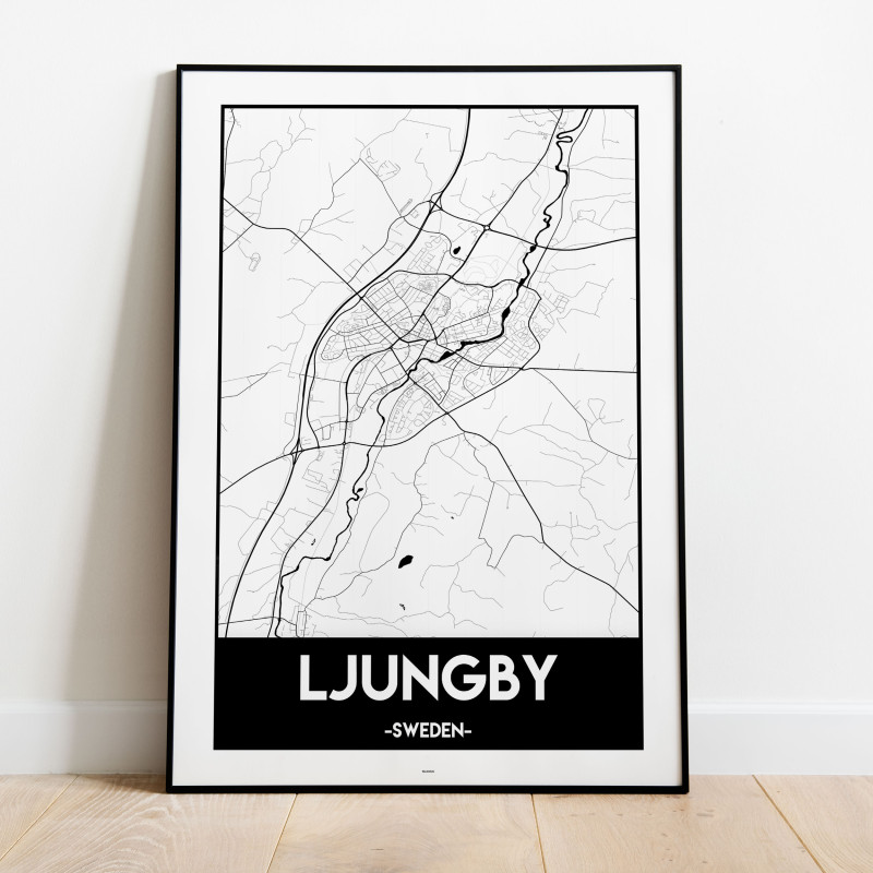 Ljungby Urban Karta Poster