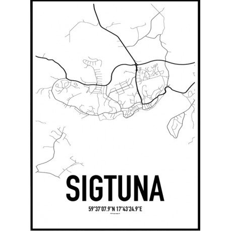 Sigtuna Karta Poster. Hitta dina posters online hos Wallstars