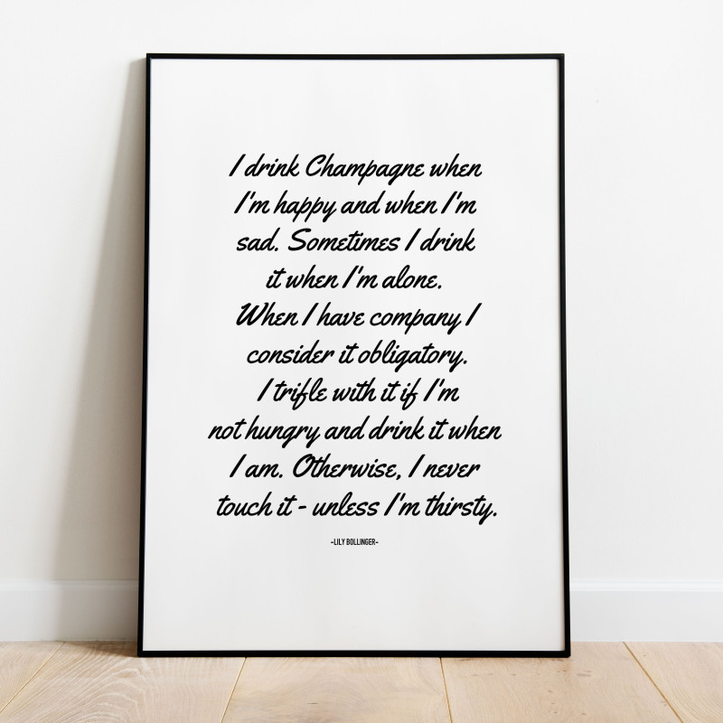 Champagne citat Bollinger