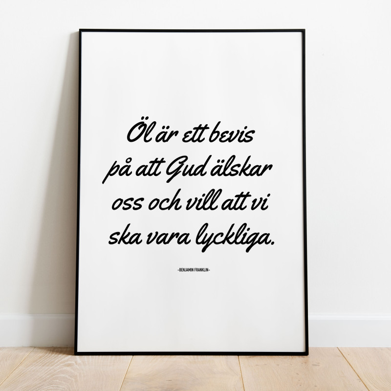 Öl citat Benjamin Franklin