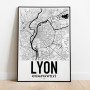 Lyon Karta Poster