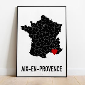 Aix-en-Provence Heart Poster