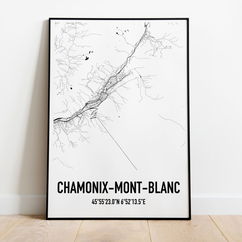 Chamonix Karta Poster