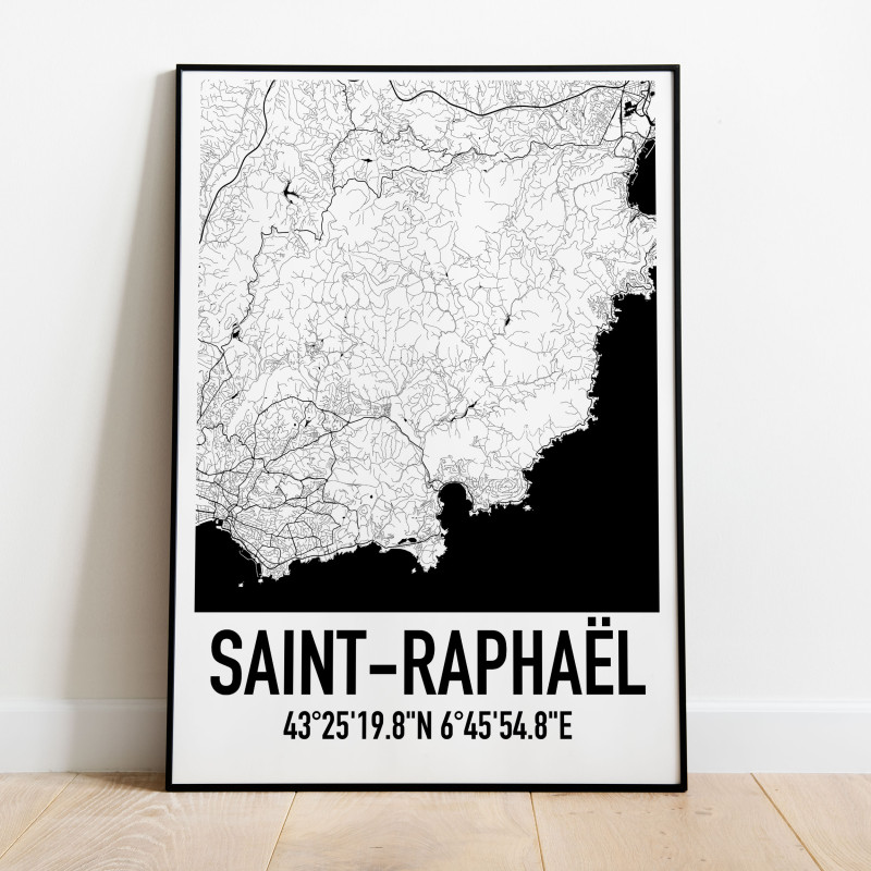 Saint-Raphaël Karta Poster