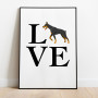 Love Dobermann Poster