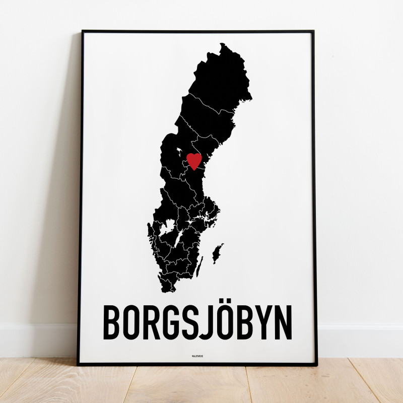 Borgsjöbyn Heart Poster
