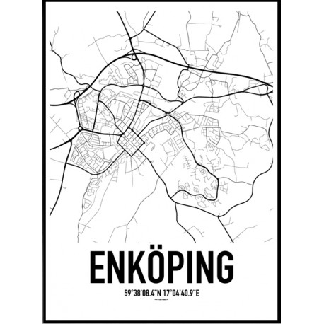 Enköping Karta Poster