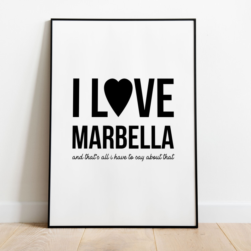 I love Marbella Poster