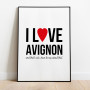 I love Avignon Poster