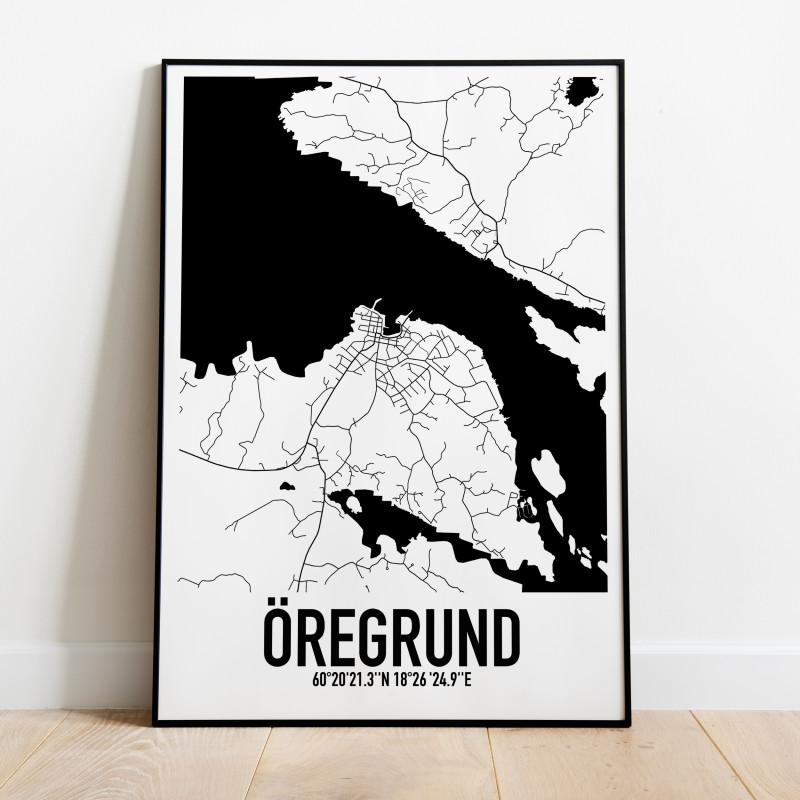 Öregrund Karta Poster