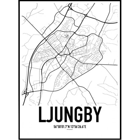 Ljungby Karta Poster