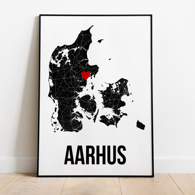 Aarhus Århus Heart Poster