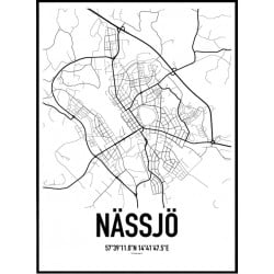 Nässjö Karta Poster