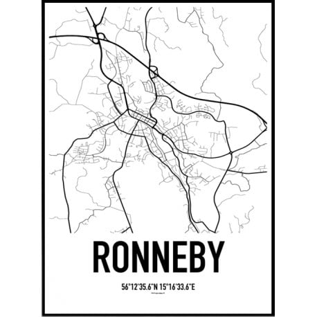 Ronneby Karta Poster