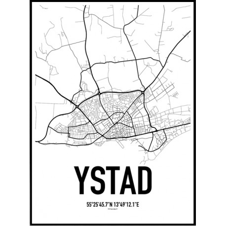 Ystad Karta Poster